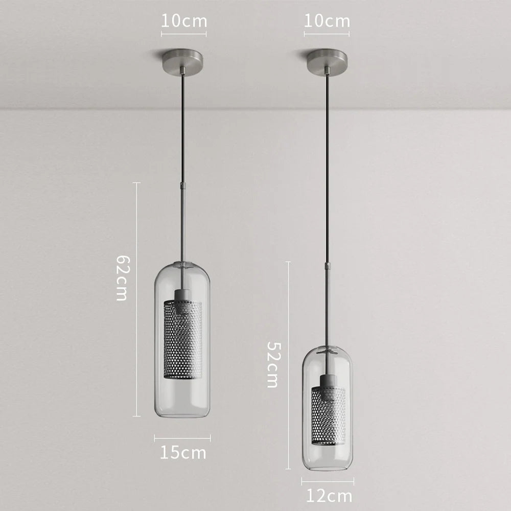 Lampe à suspension Chiswick en verre rond classique