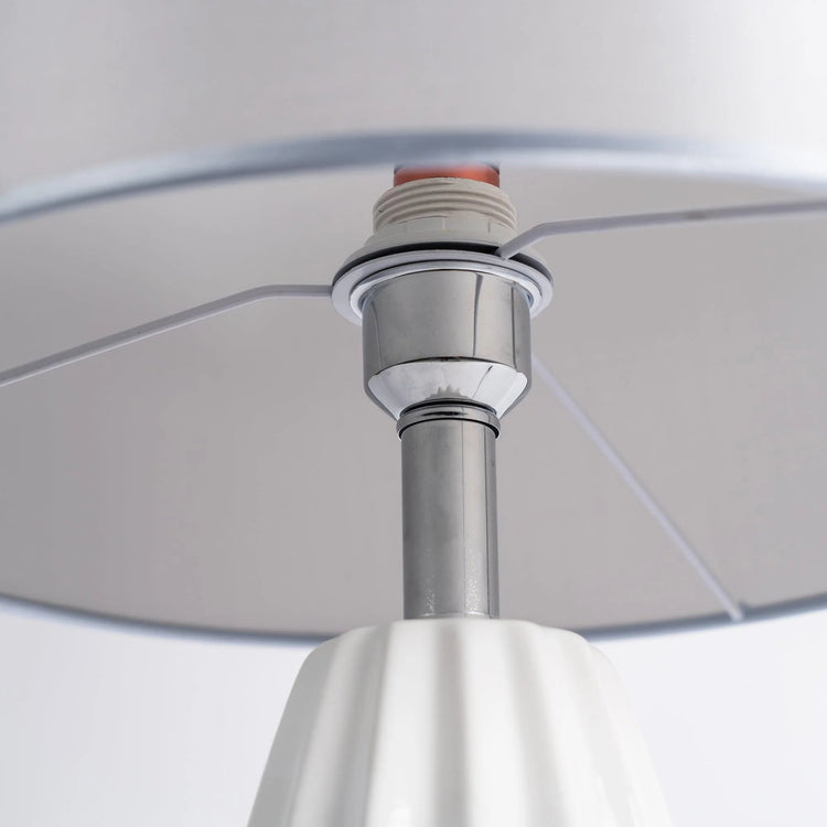 Moderne tromme keramisk bordlampe