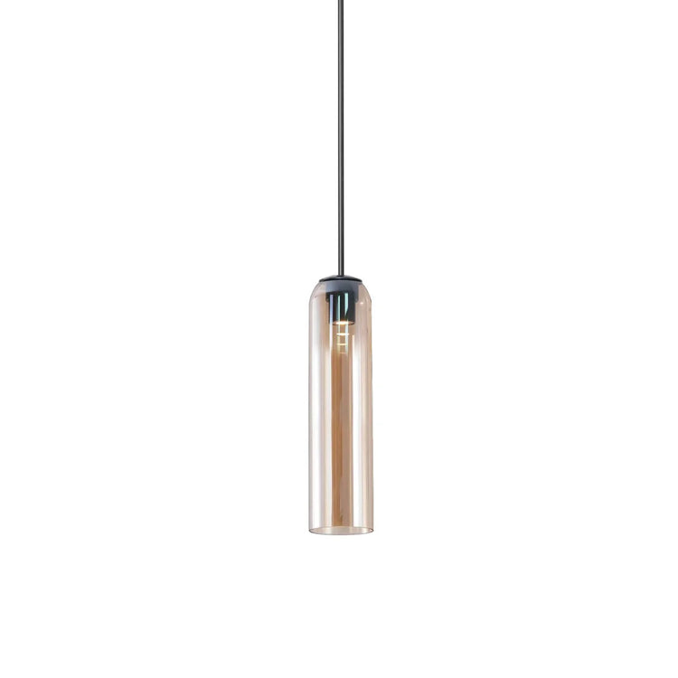 Rustic Cylinder Glass Pendant Light