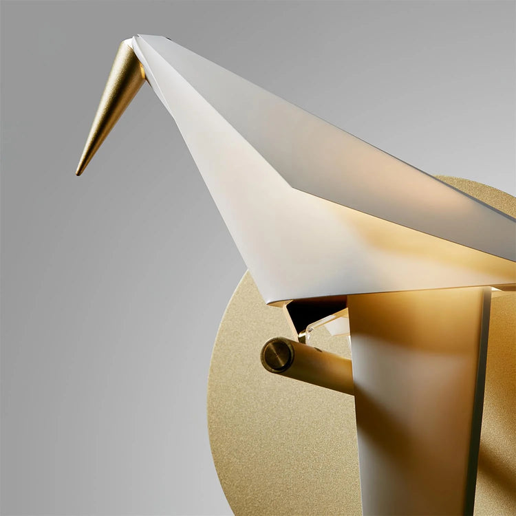 Stilfuld abstrakt fugl jern væglampe