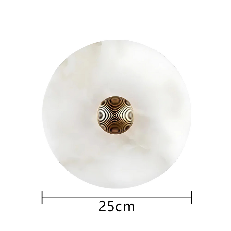 Moderne enkel rund alabast væglampe