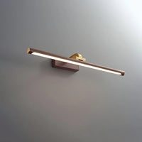 Luxe Brass & Walnut Linear Wall Light