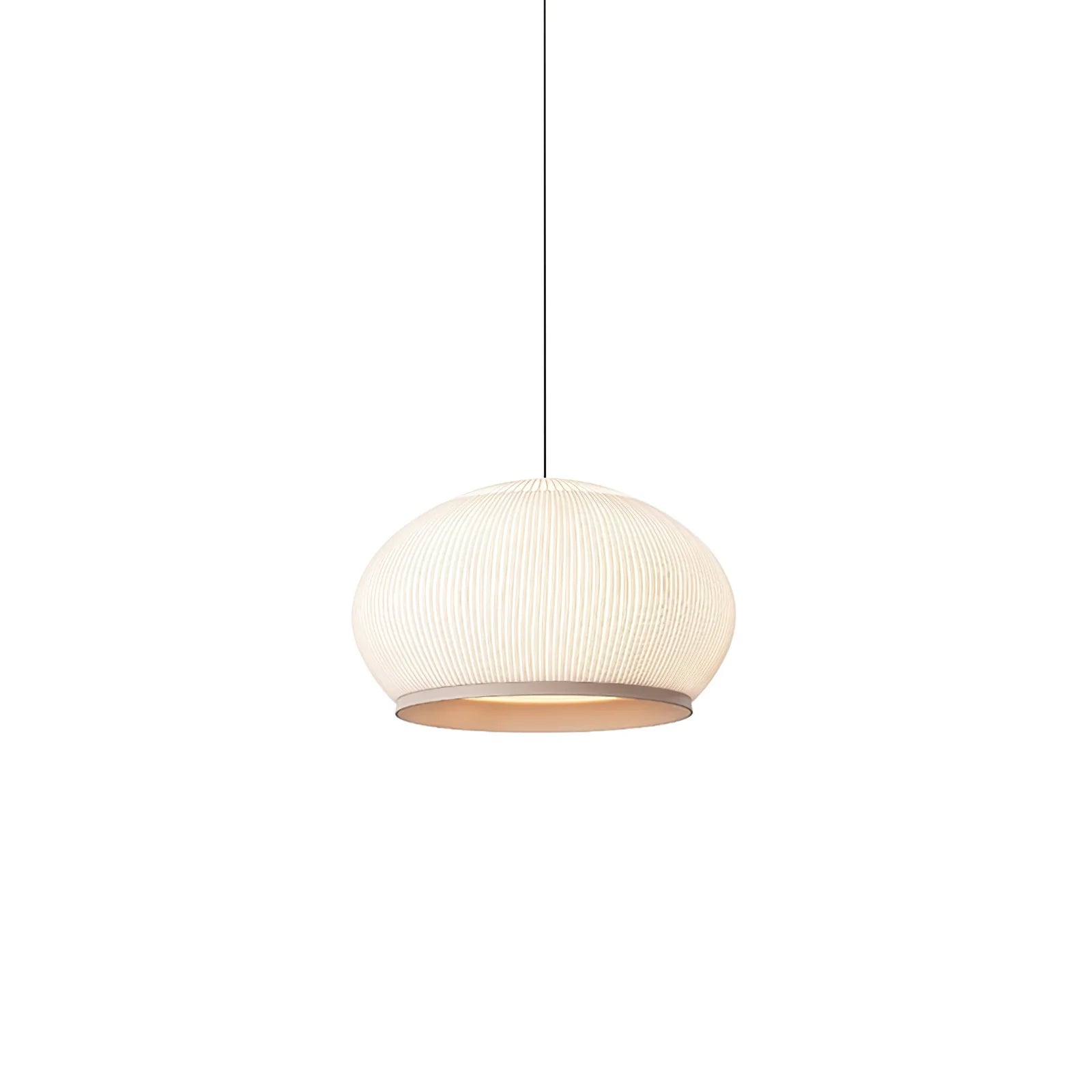 Lampe à suspension ronde rétro en tissu