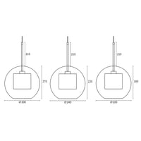 Contemporary Chiswick Glass Pendant Light