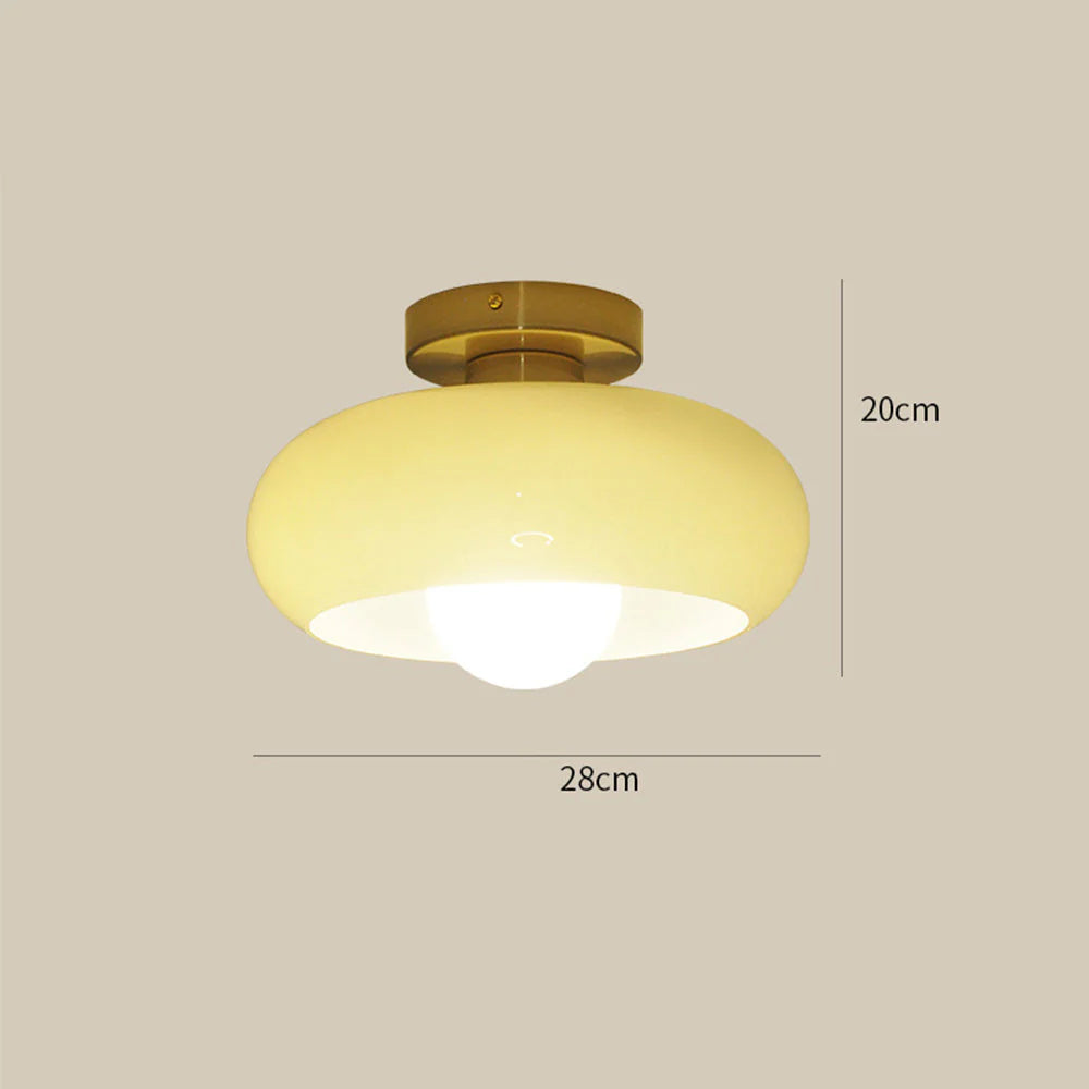 Plafonnier rond classique en verre