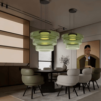 Lampe à suspension en verre de style Bauhaus