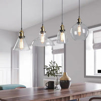 Scandinavian Transparent Glass Pendant Light