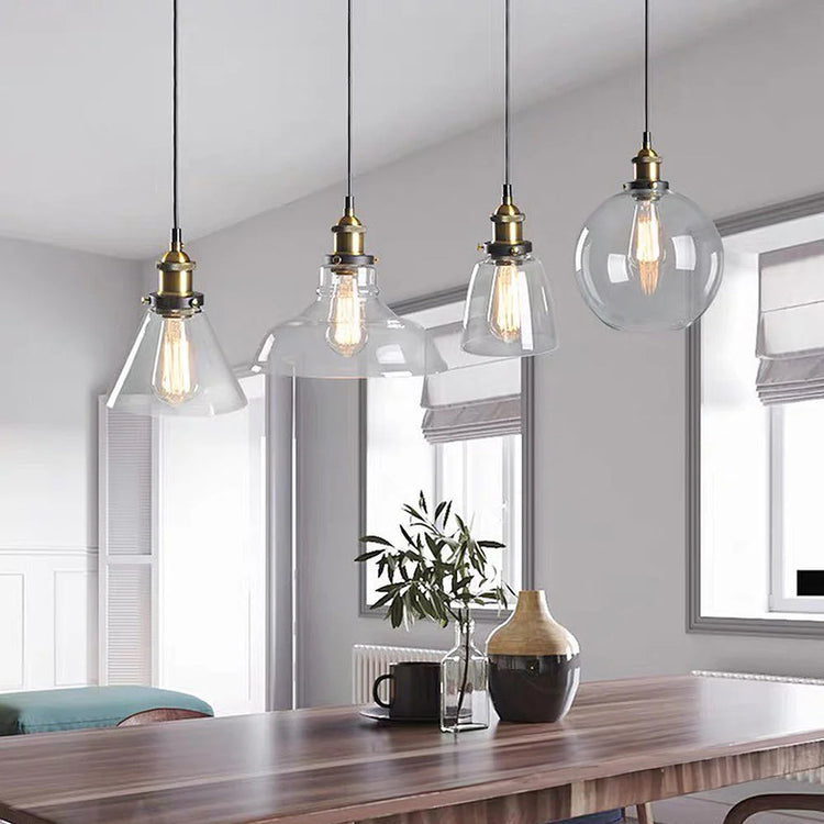 Scandinavian Transparent Glass Pendant Light