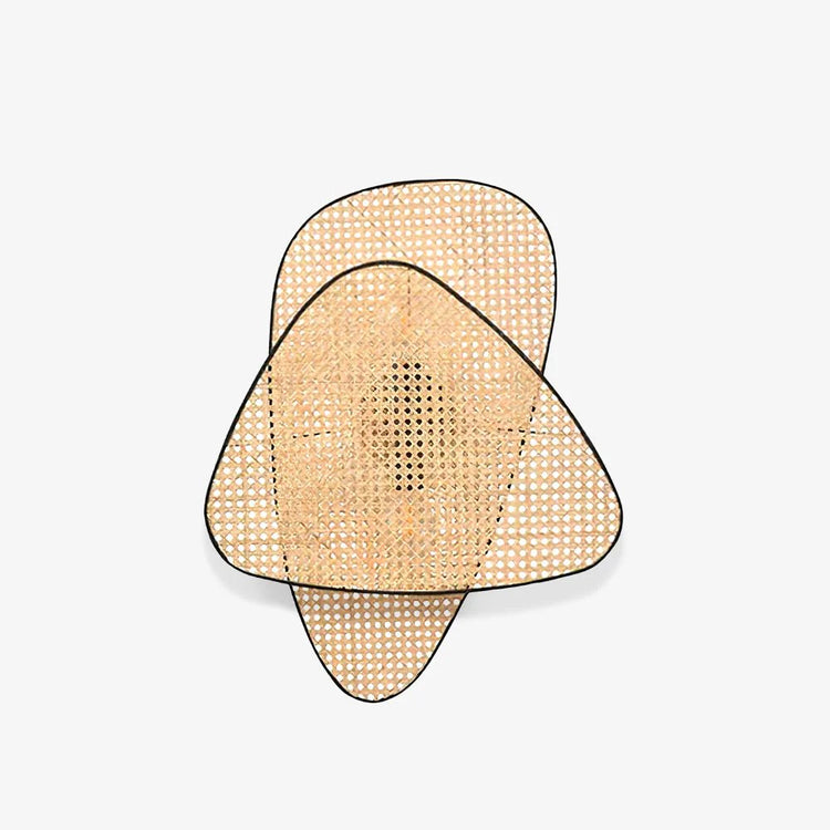 Stilfuld geometrisk bambus væglampe