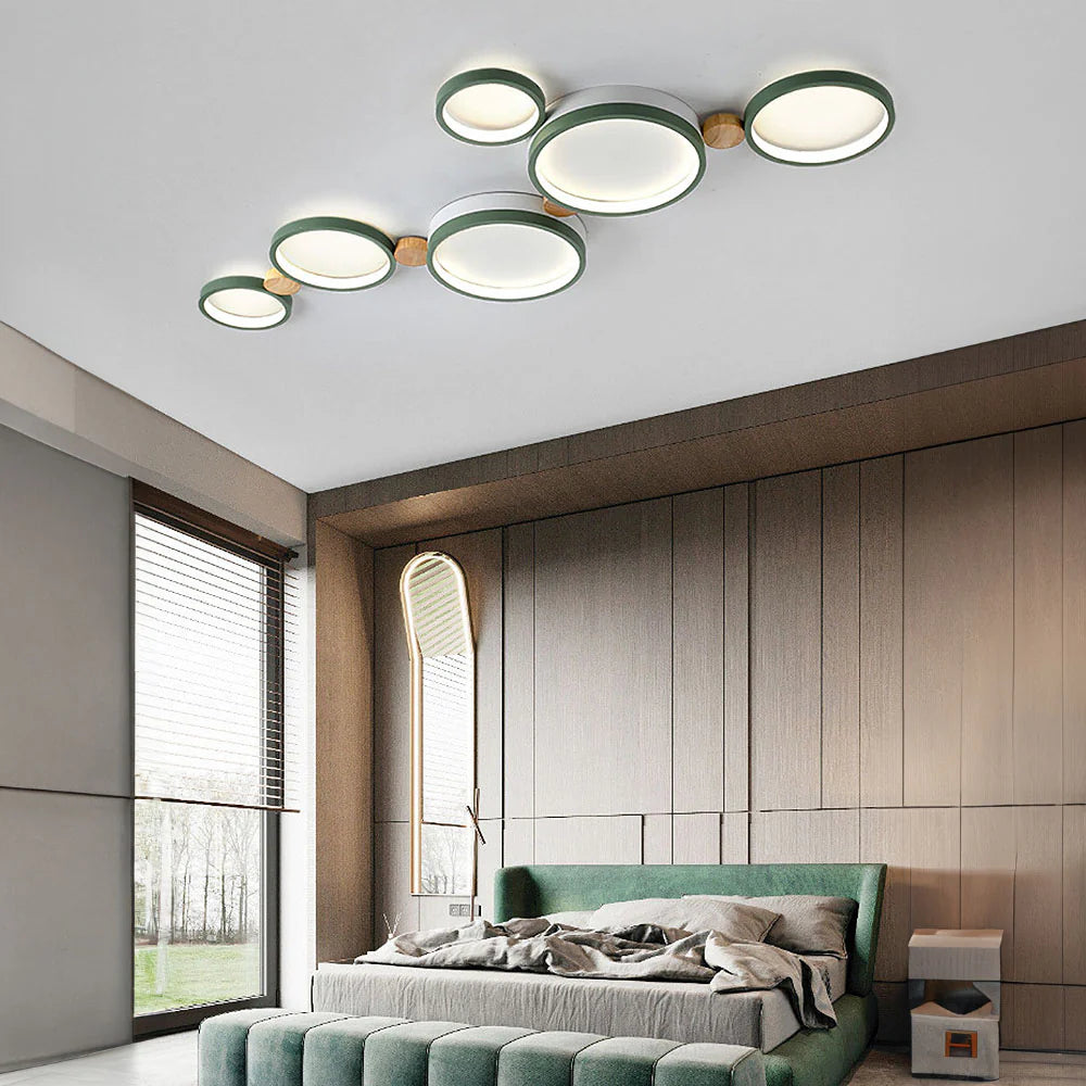 Plafonnier LED circulaire en fer artistique