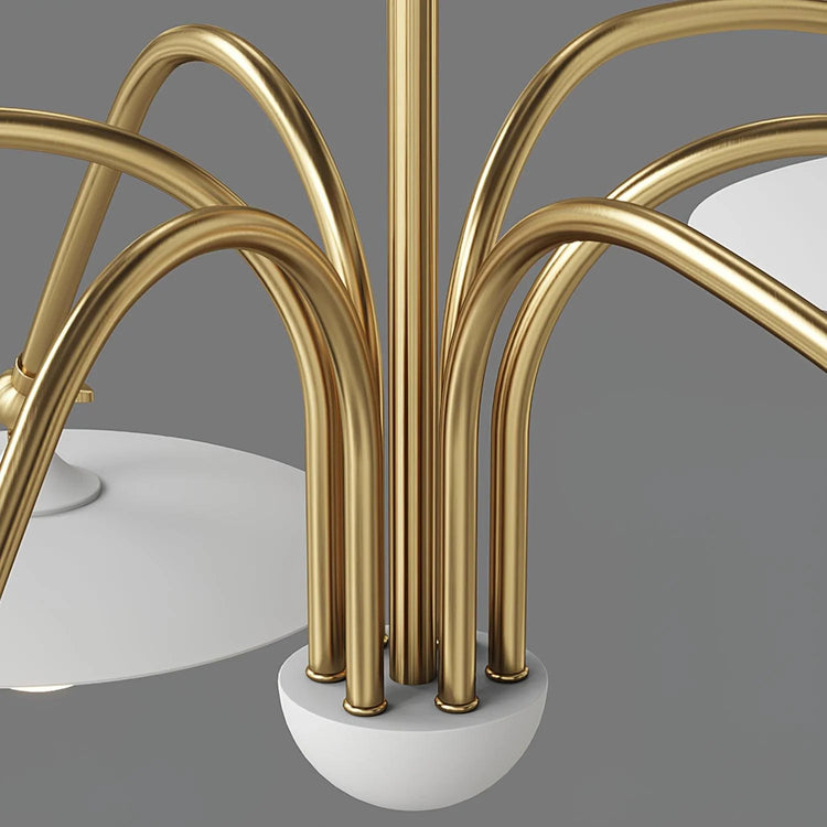 Elegant champignonglas lysekrone