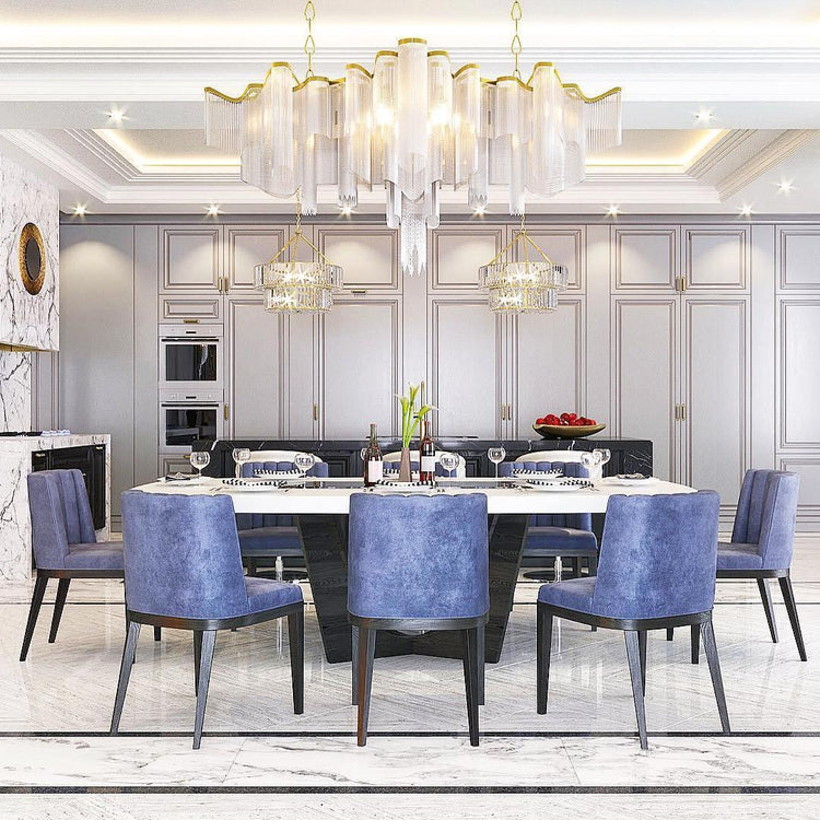 Classic Waterfall Aluminum Chain Chandelier