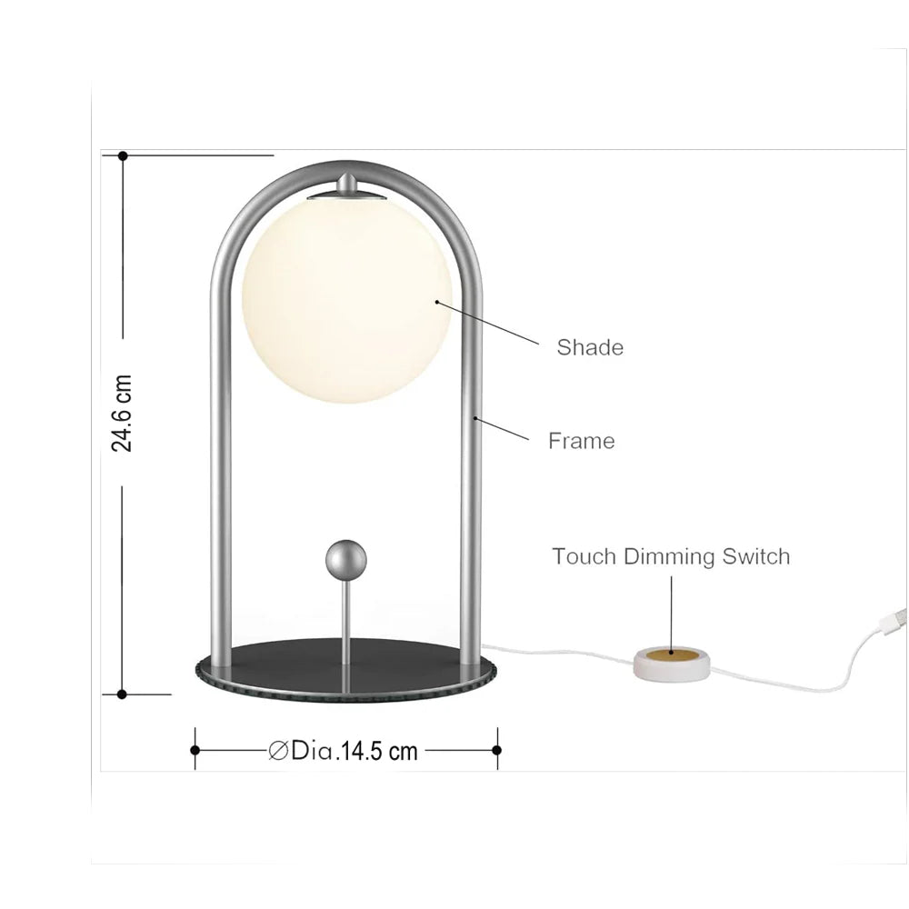Moderne luksusbedskabsbordlampe