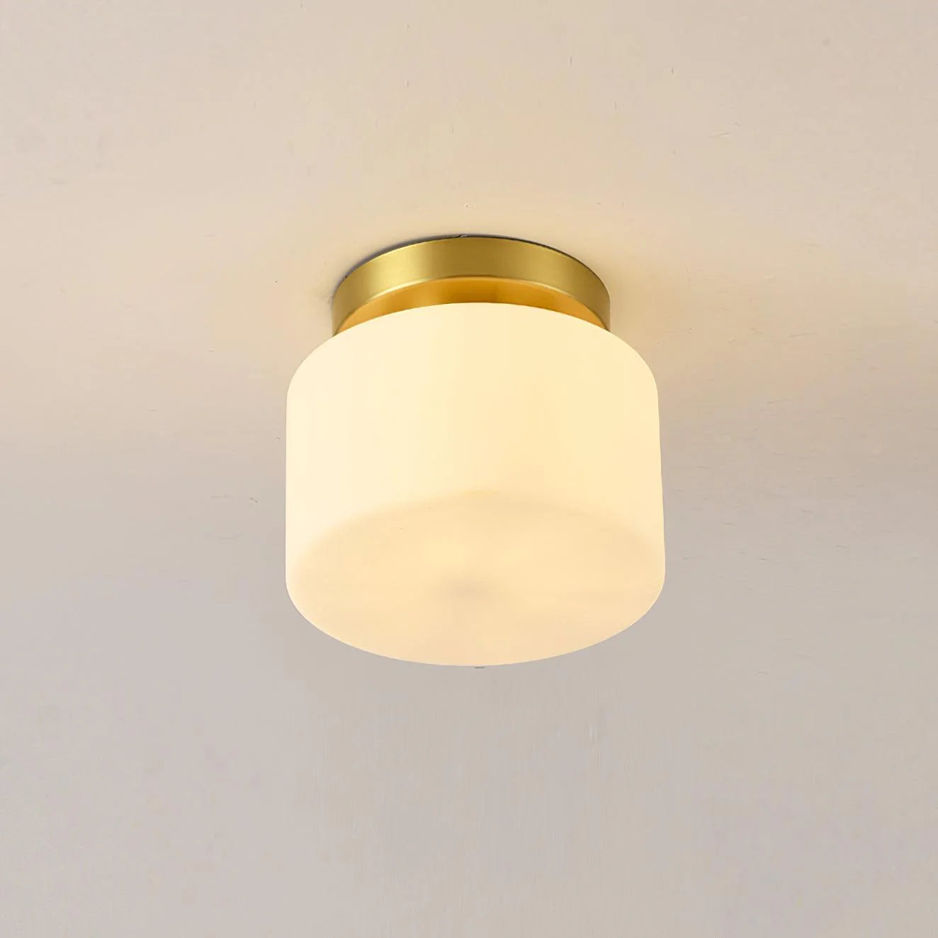 Modern Drum Glass Ceiling Light