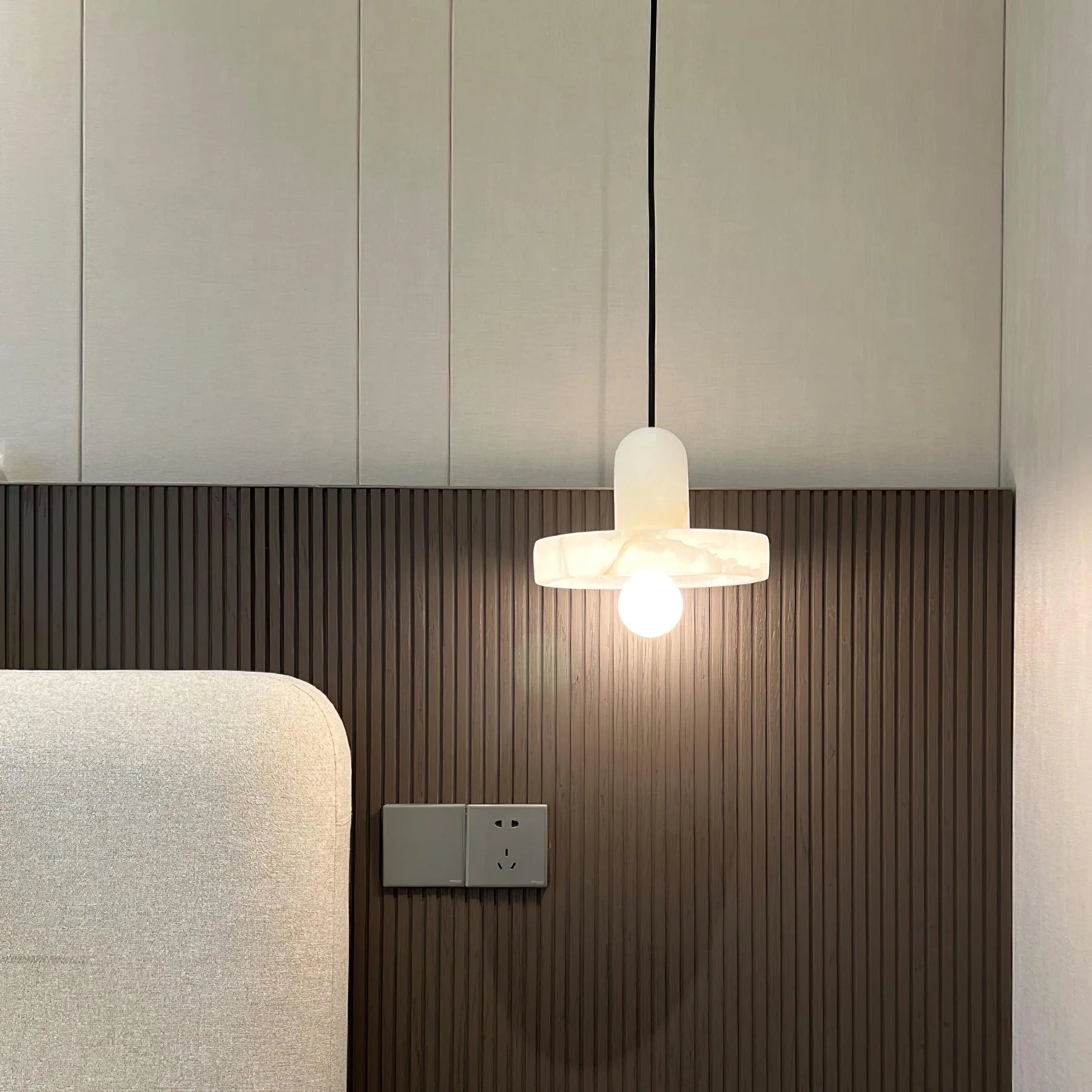 Lampe à suspension ronde moderne en marbre