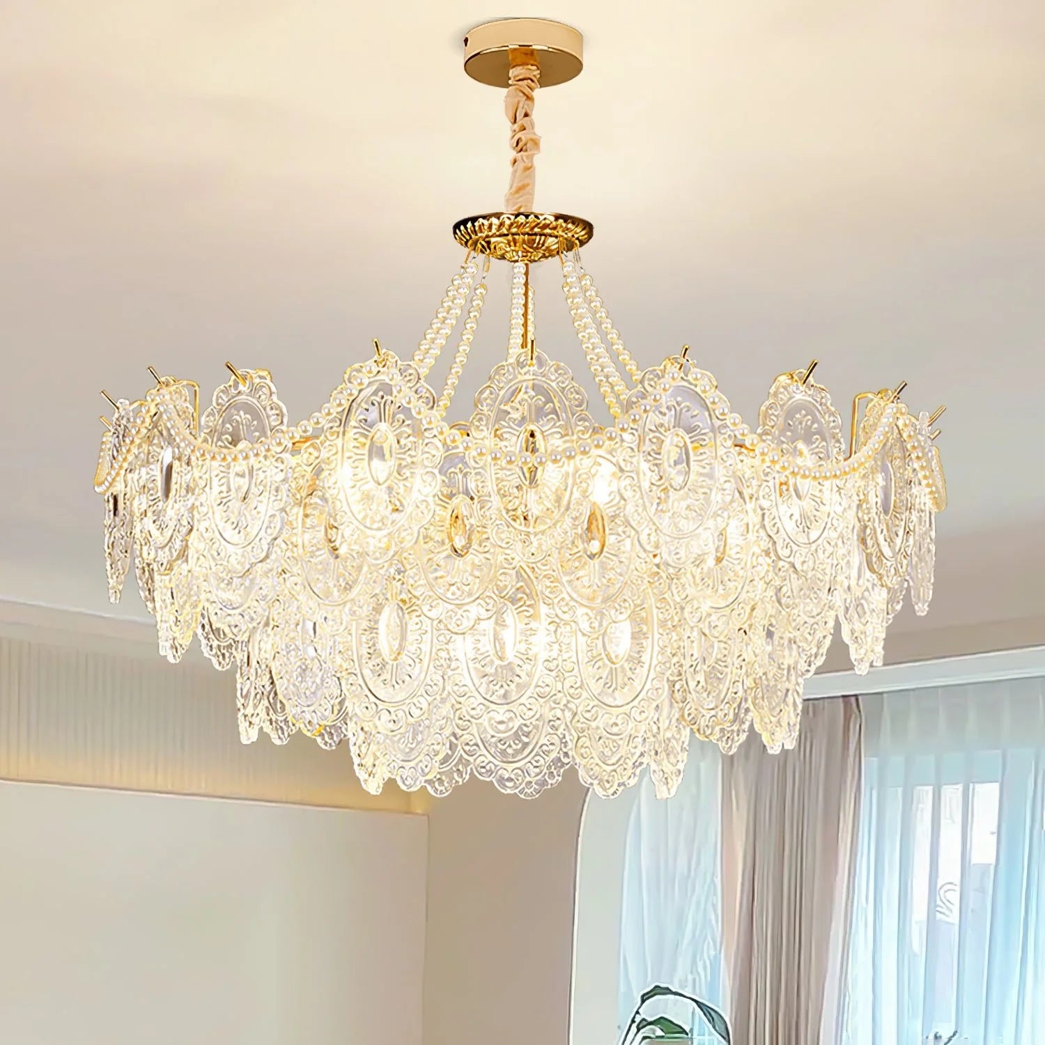 Lampadario in vetro Serenity