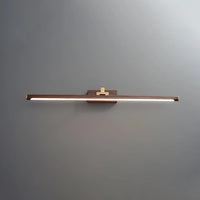 Luxe Brass & Walnut Linear Wall Light