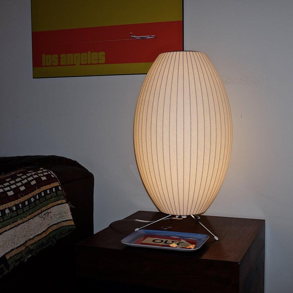 Classical Oval Imitation Silk Table Lamp
