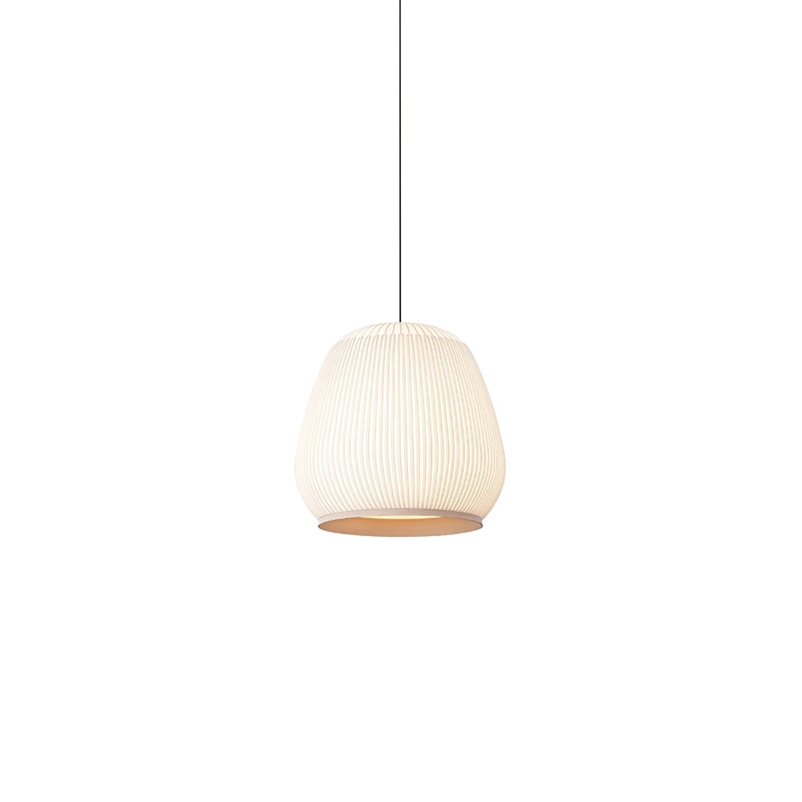 Lampe à suspension ronde rétro en tissu