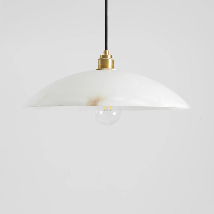 Moderne buet fad inspireret marmor pendellampe