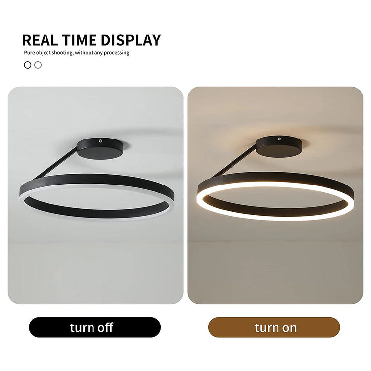 Moderne rund akryl loftslampe