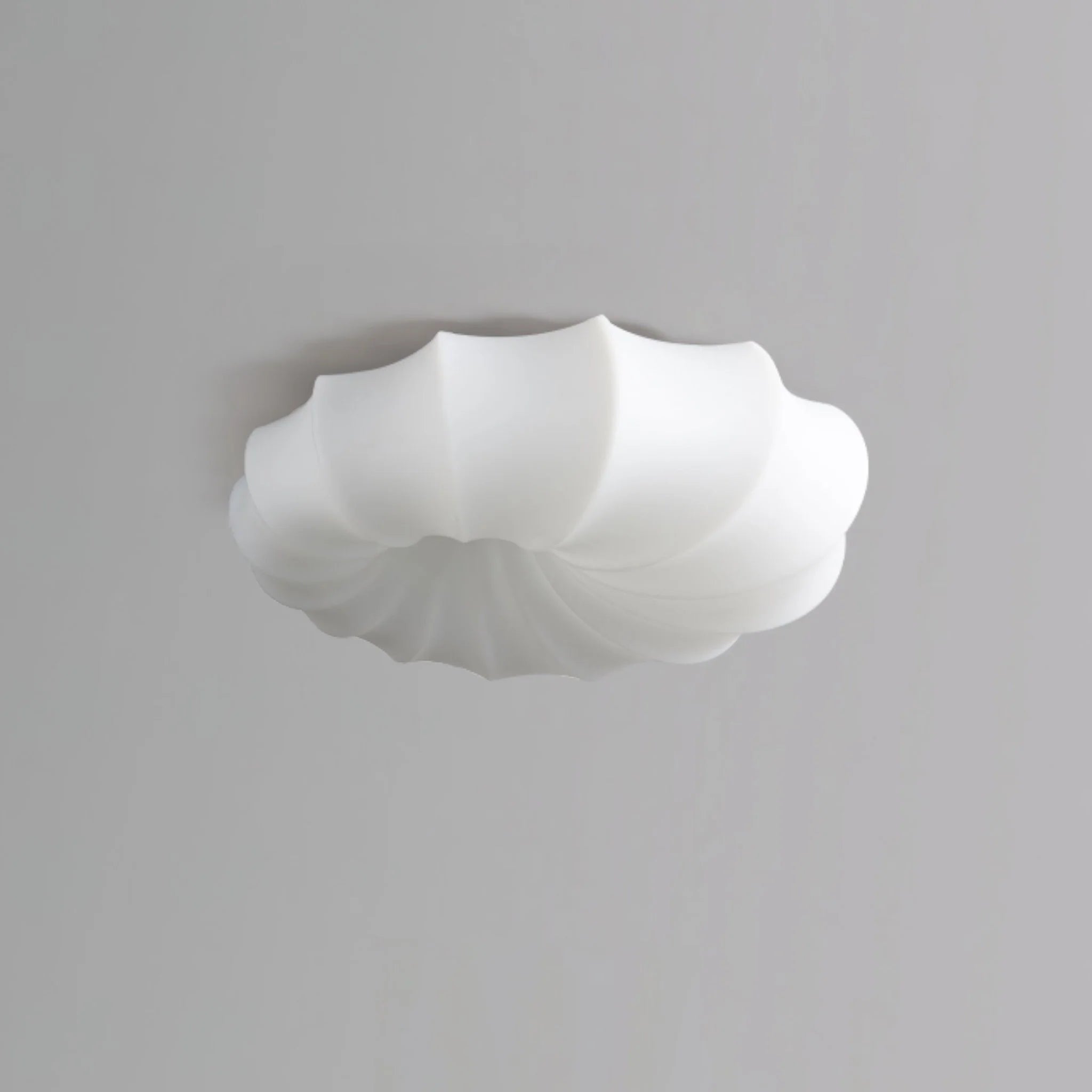 Minimalist Creamy Pumpkin Flush Mount Light