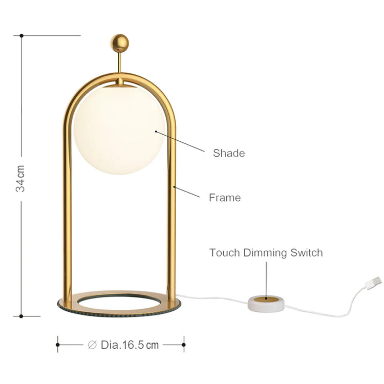 Moderne luksus sengebordslampe