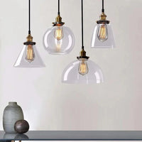 Scandinavian Transparent Glass Pendant Light