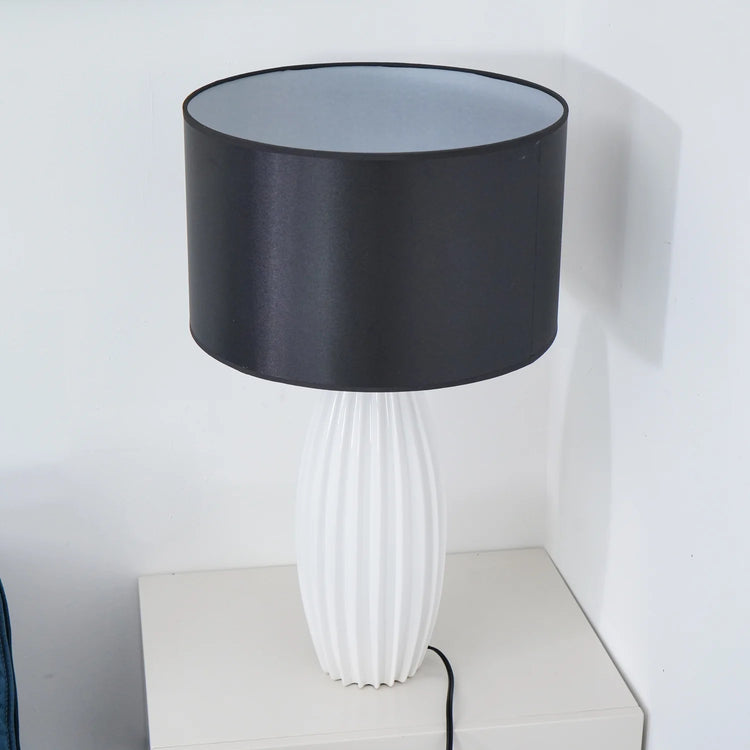 Moderne tromme keramisk bordlampe