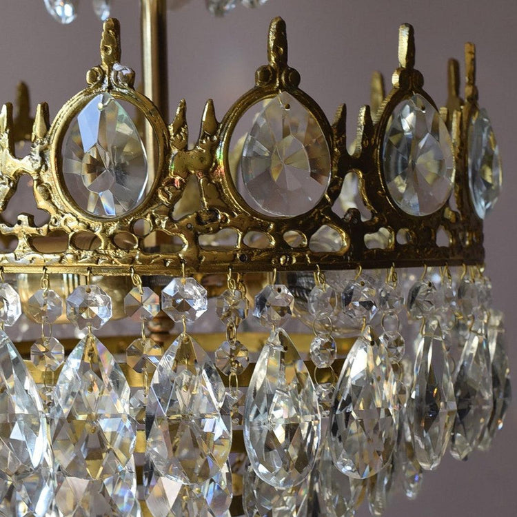 Retro Tiered Circular Crystal Chandelier