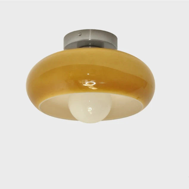 Plafonnier rond classique en verre