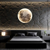 Moderne rund måne væglampe