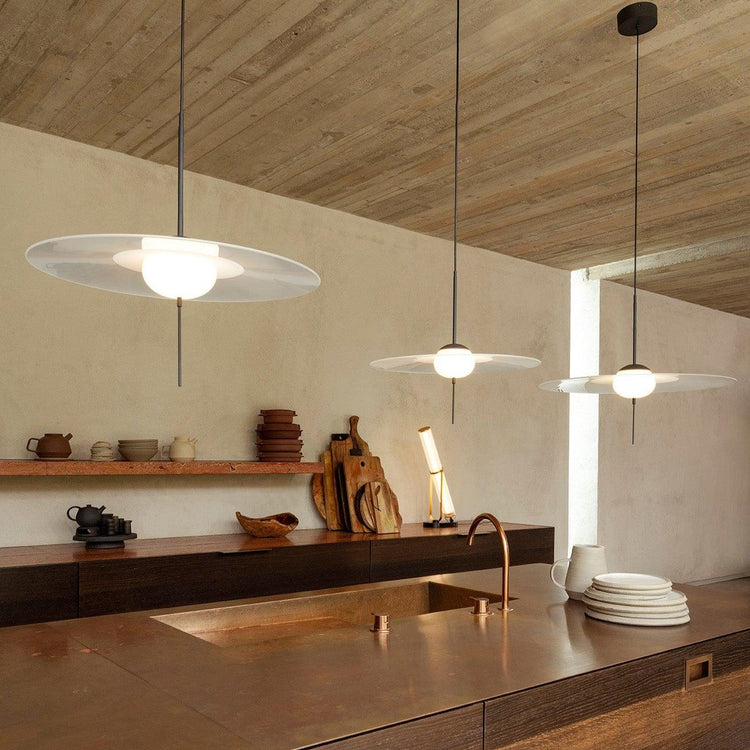 Moderne flad disk akryl pendel