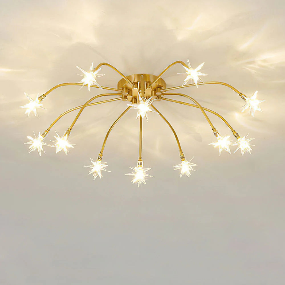 Opulent Star-Globe glass Ceiling Light