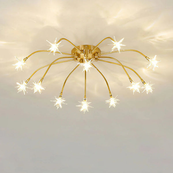 Opulent Star-Globe glass Ceiling Light