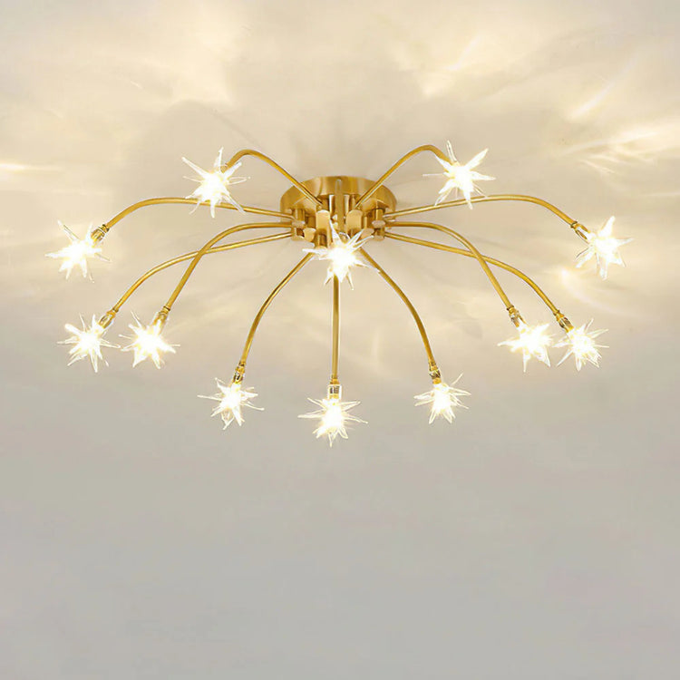 Opulent Star-Globe glass Ceiling Light