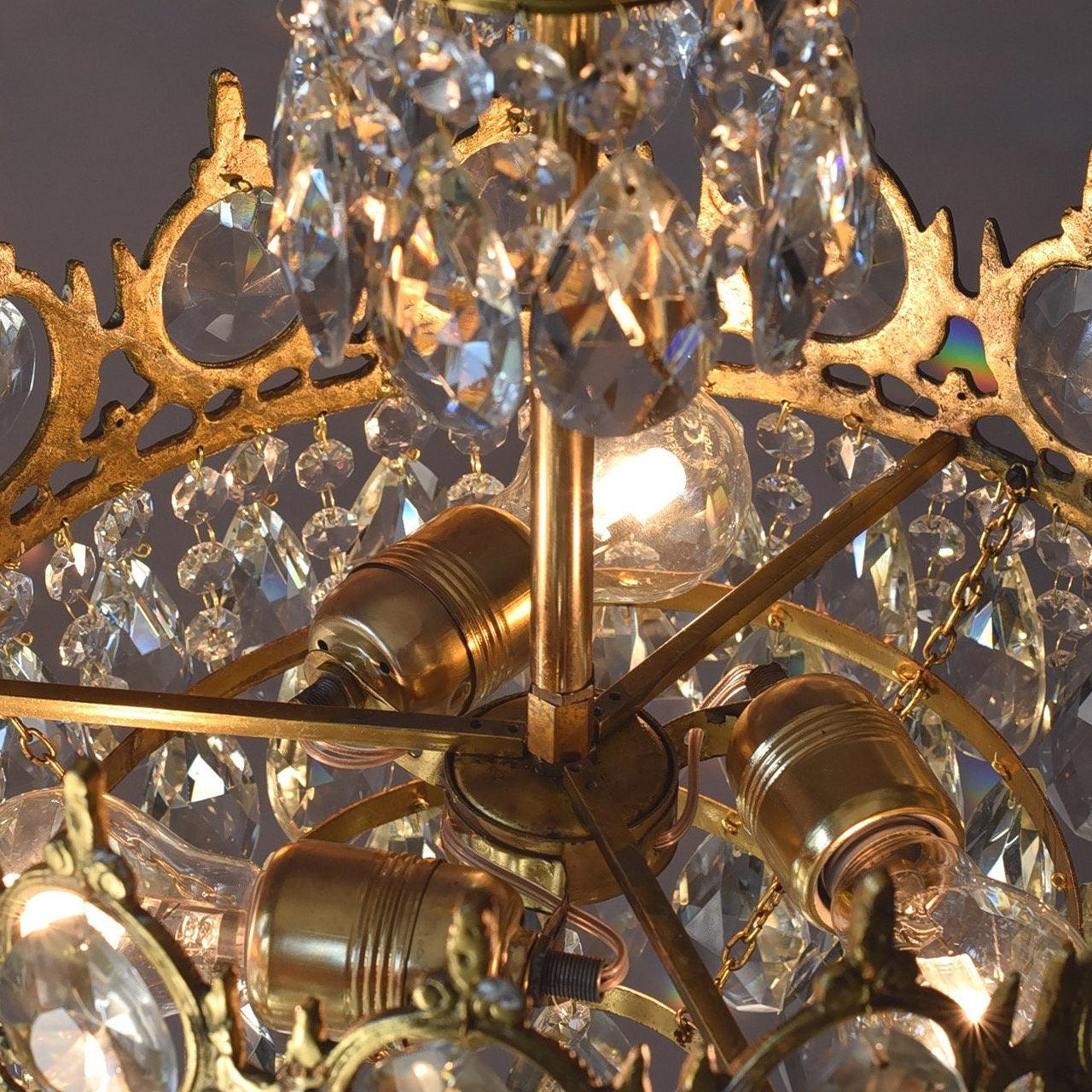 Lampadario vintage scintillante