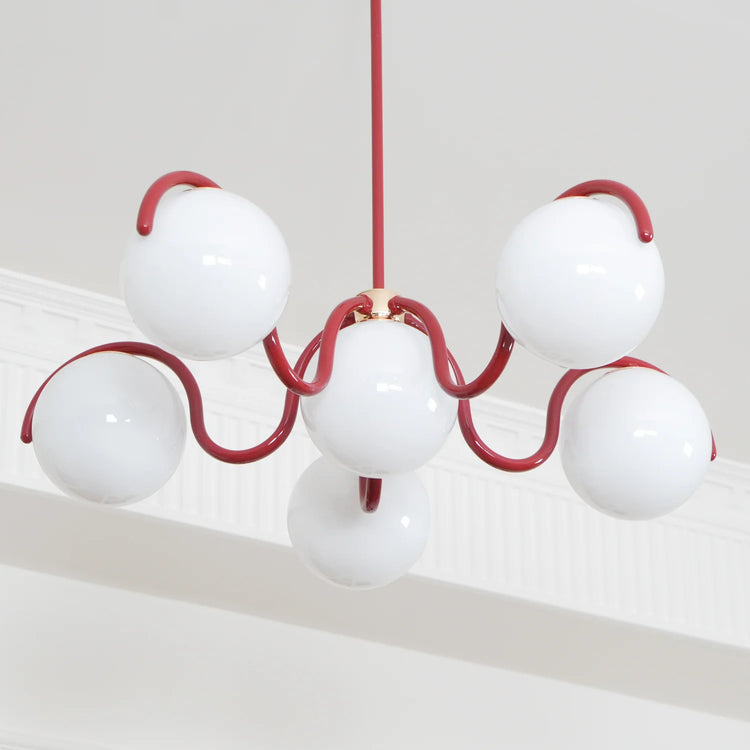 Elegant Multi-Heads Curve Metal Chandelier