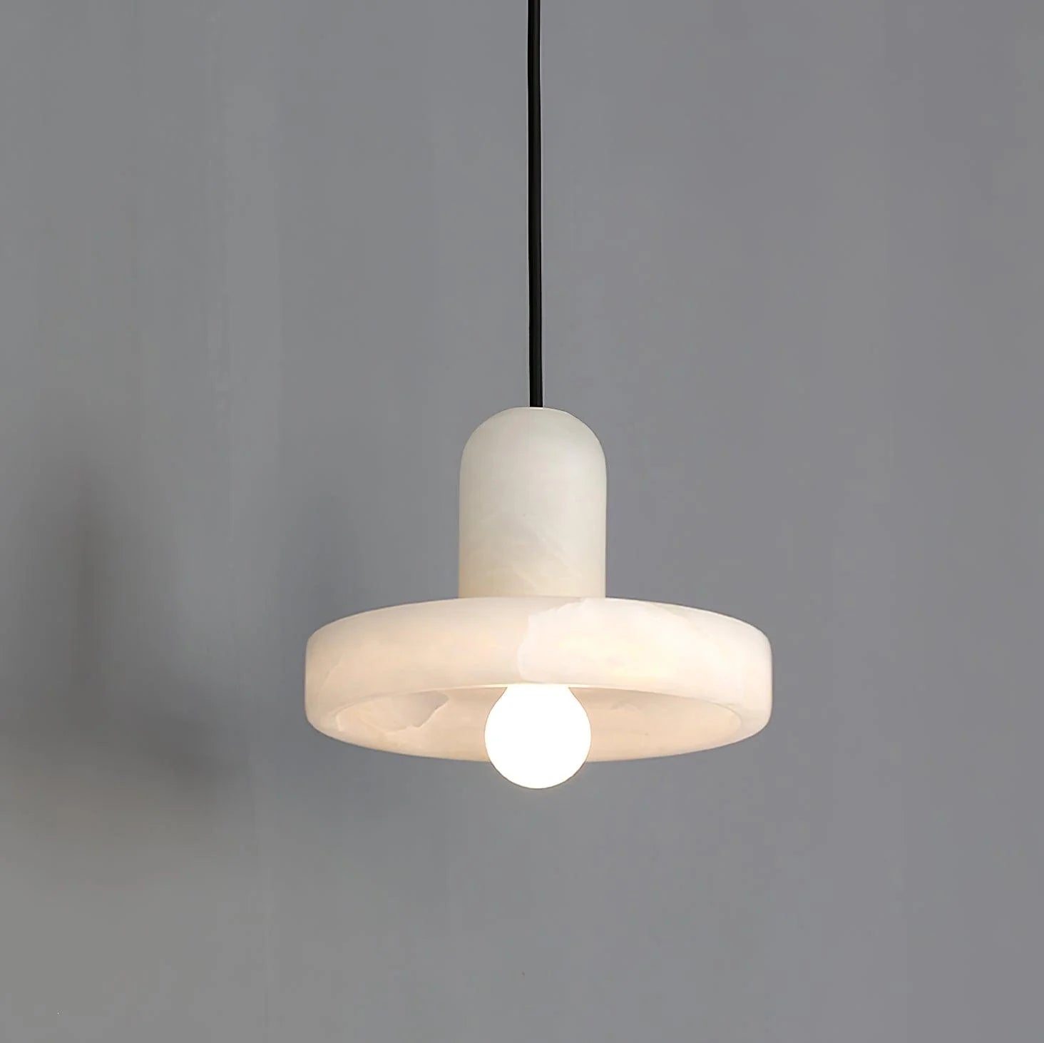 Modern rund marmor taklampa