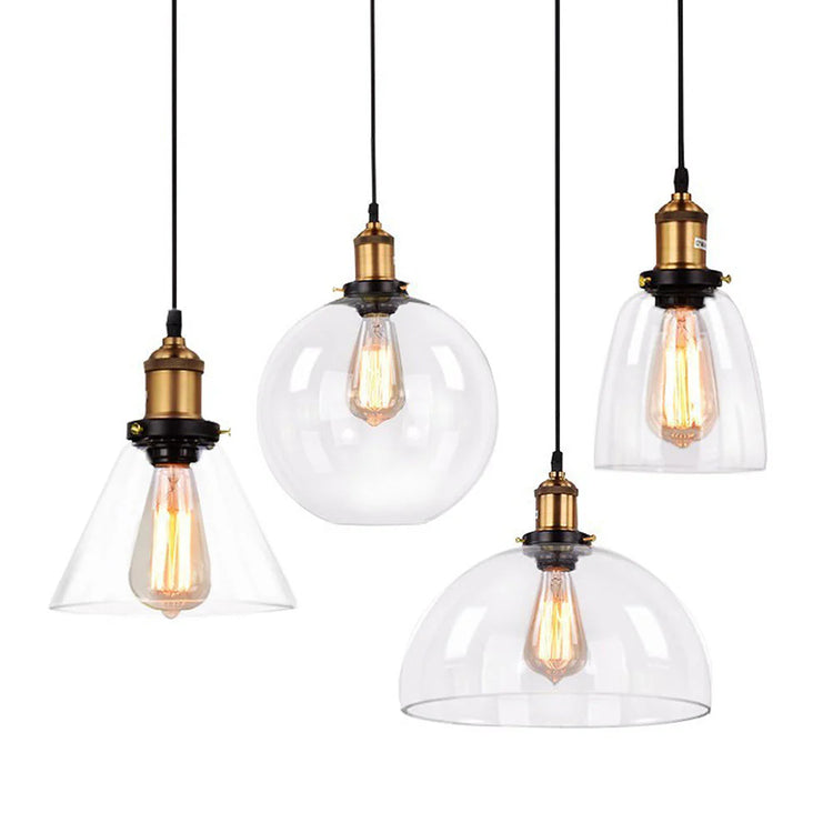 Scandinavian Transparent Glass Pendant Light