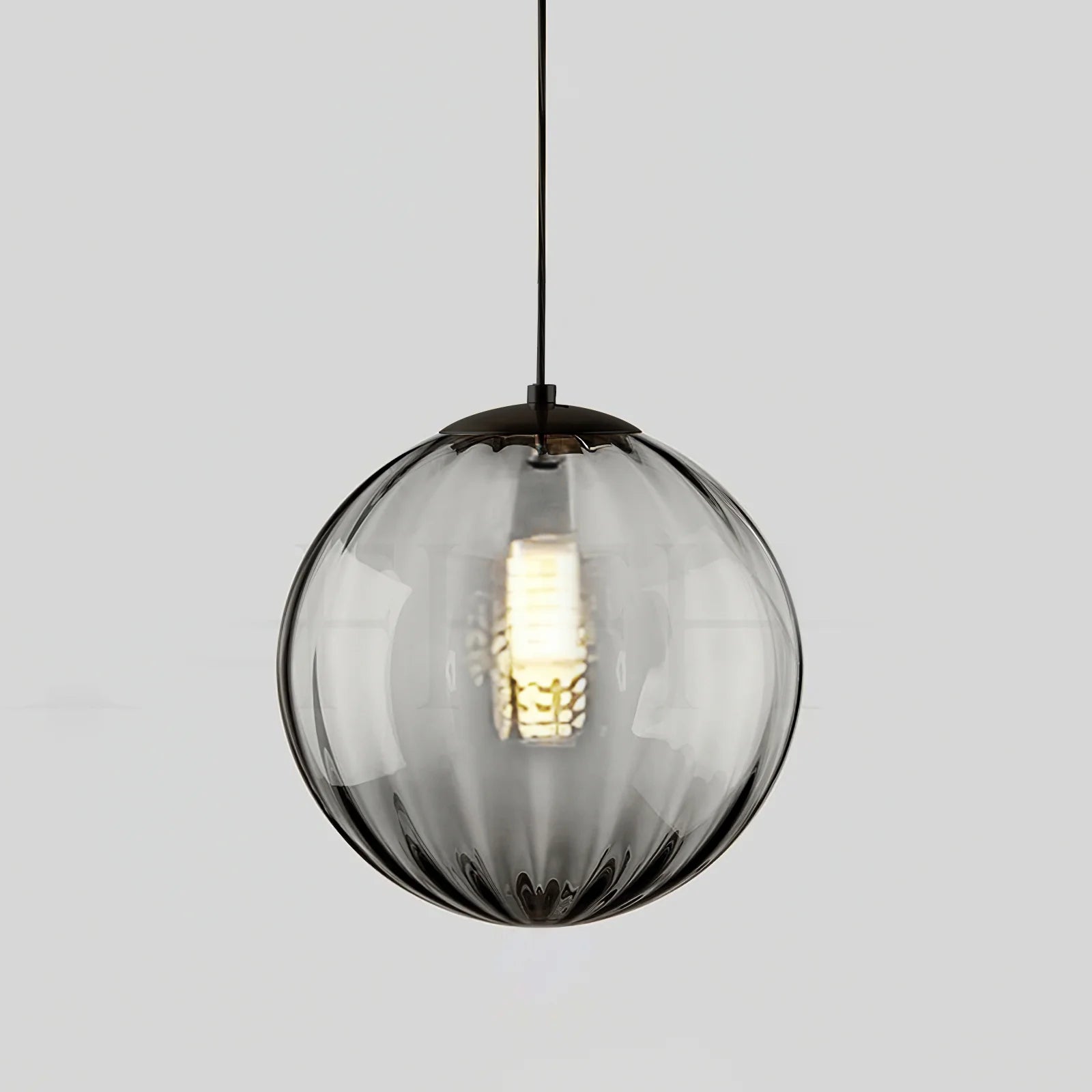 Moderne rund glaskugle pendellampe