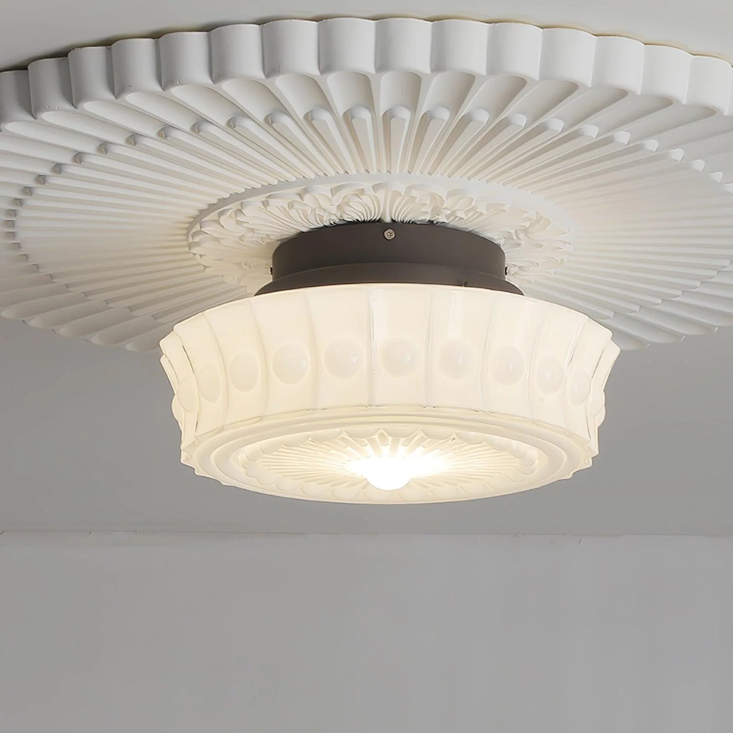 Classic Manor Glass Ceiling Lamp