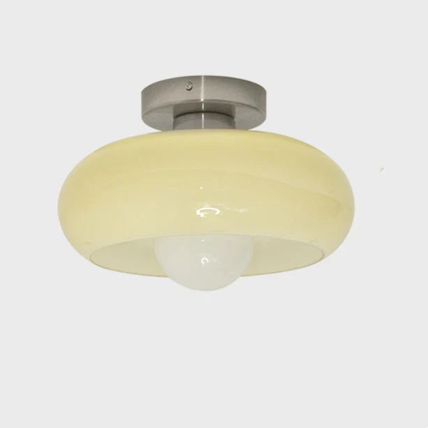 Plafonnier rond classique en verre
