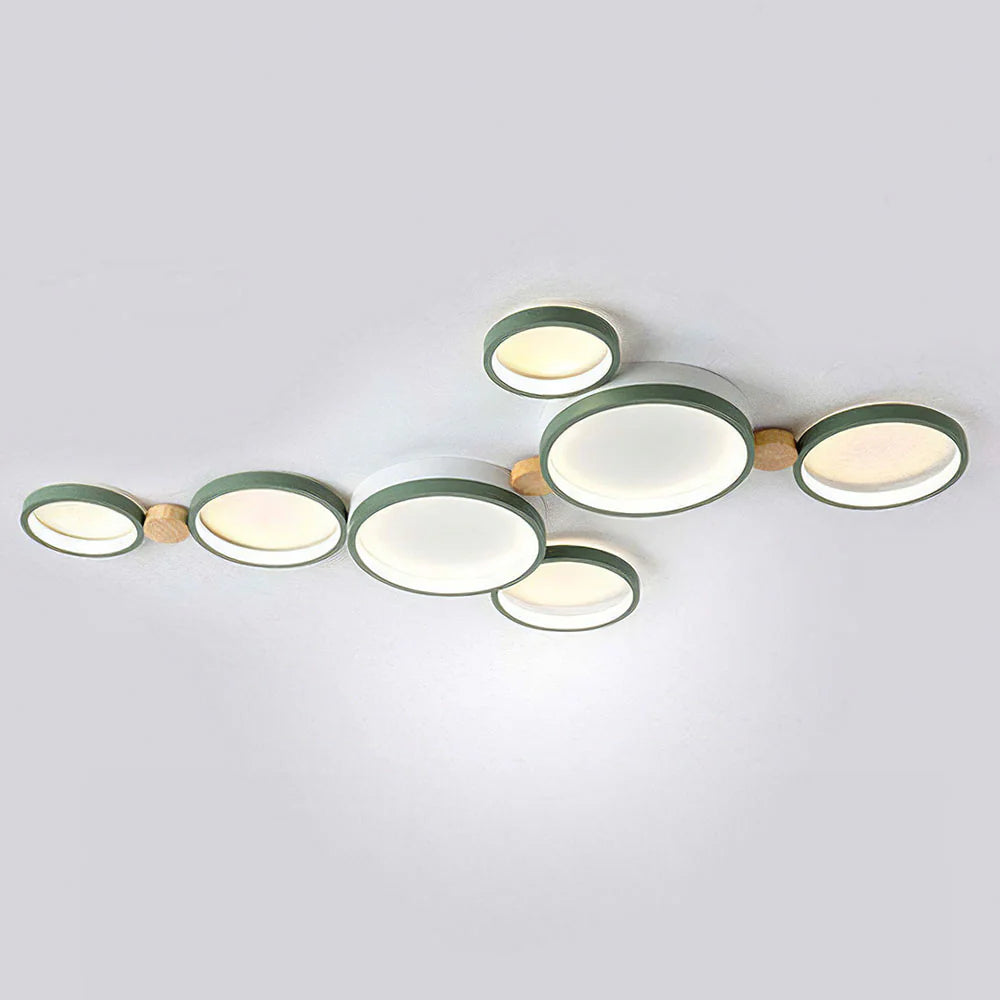 Plafonnier LED circulaire en fer artistique