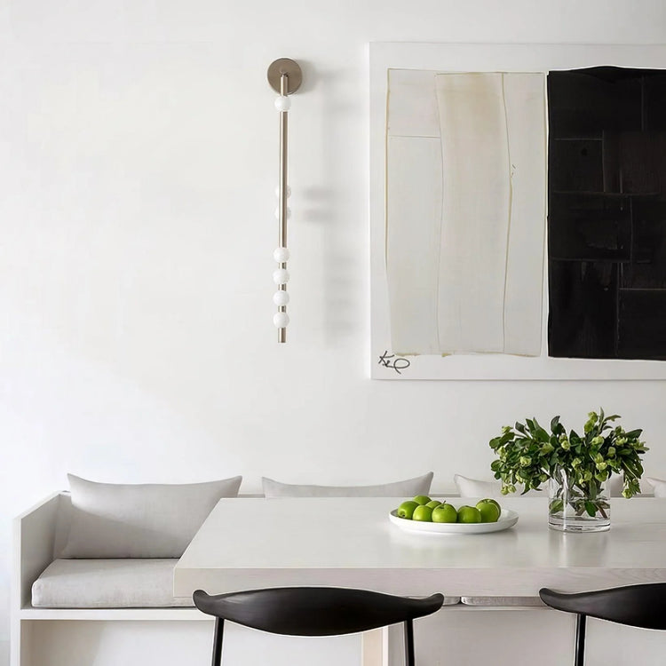 Moderne lineær væglampe i messingglas