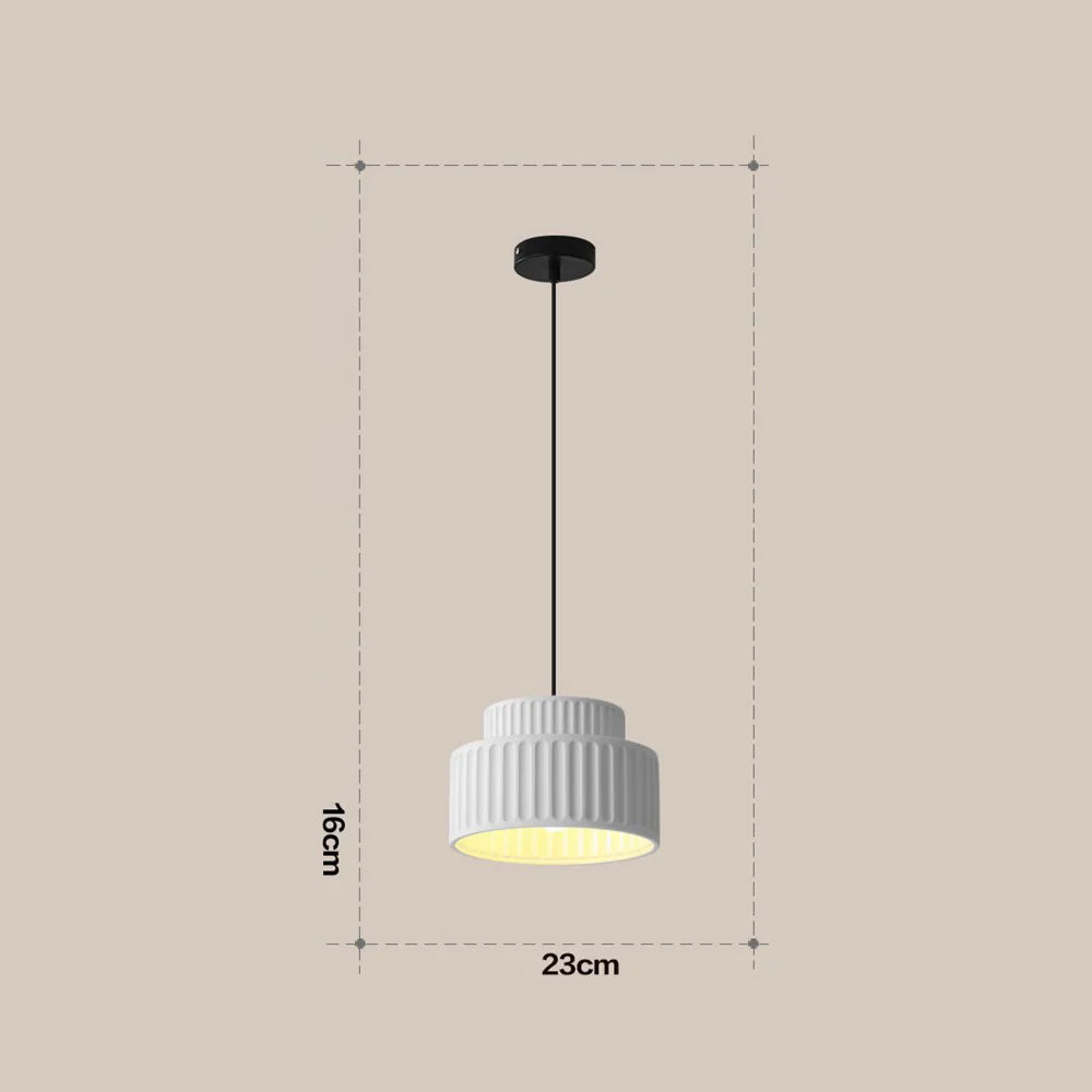 Suspension Bauhaus ronde moderne en résine