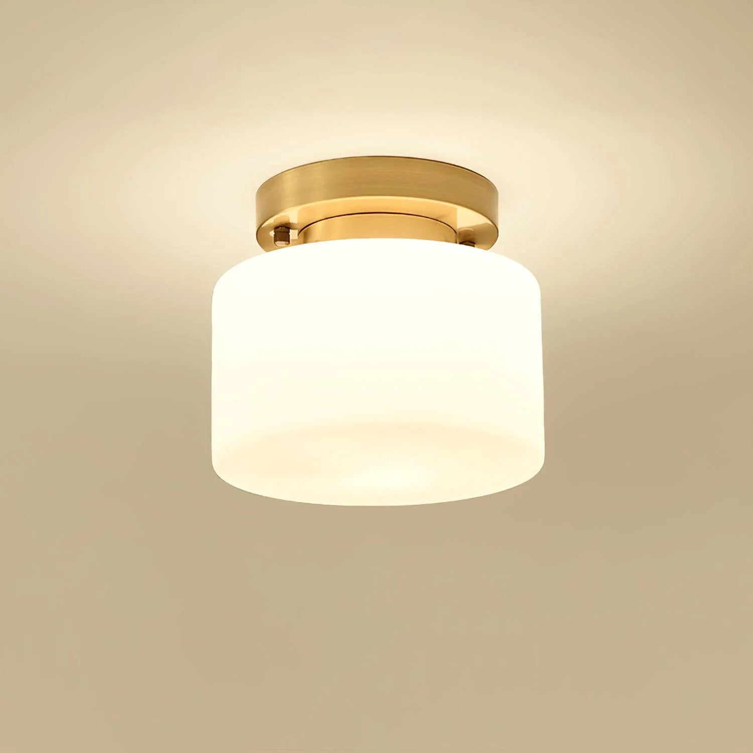 Modern Drum Glass Ceiling Light