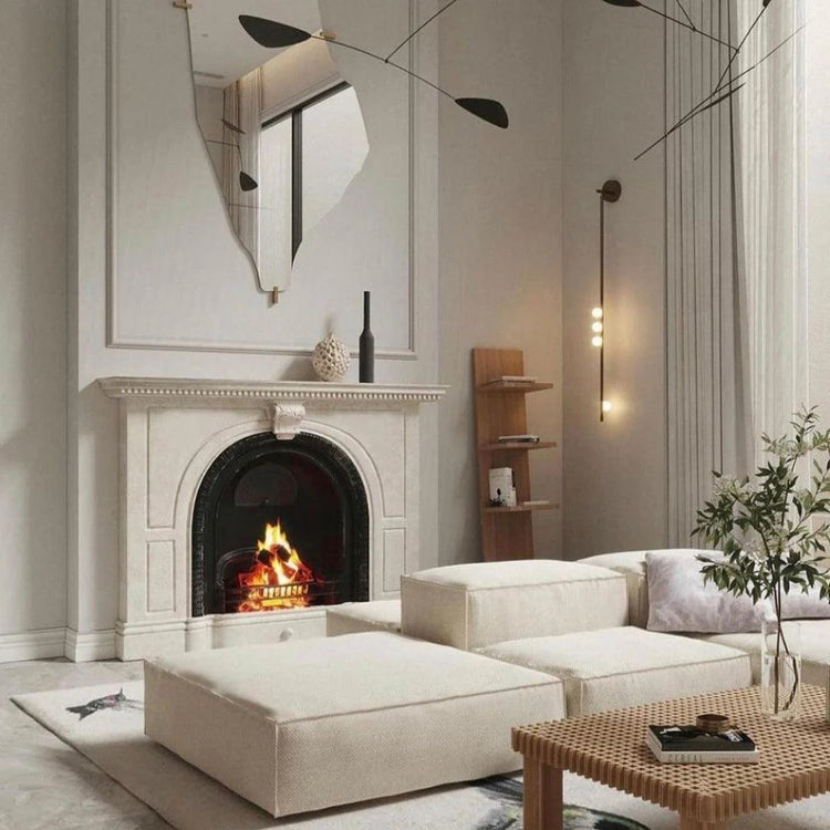 Moderne lineær væglampe i messingglas