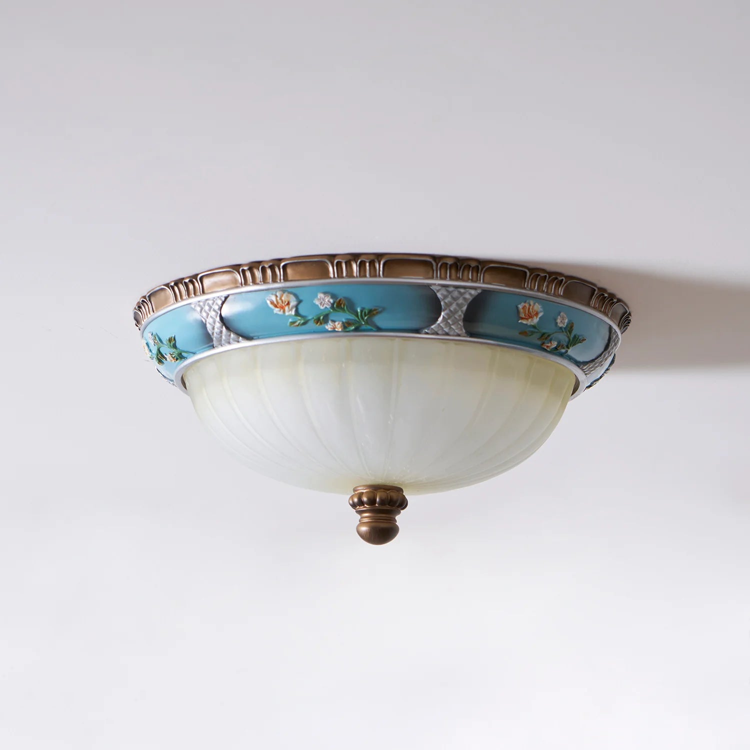 Oriental Half Round Resin Ceiling Light