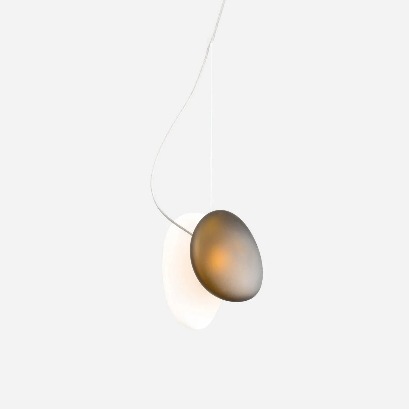 Lampe à suspension ovale en verre élégante